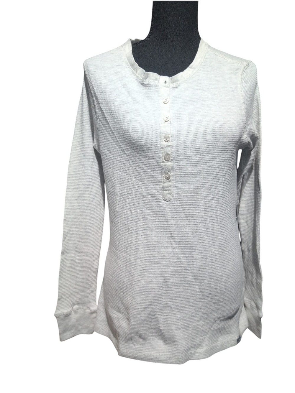 Pacific Trail Gray Heathered Long Sleeve Henley Shirt Medium NWT